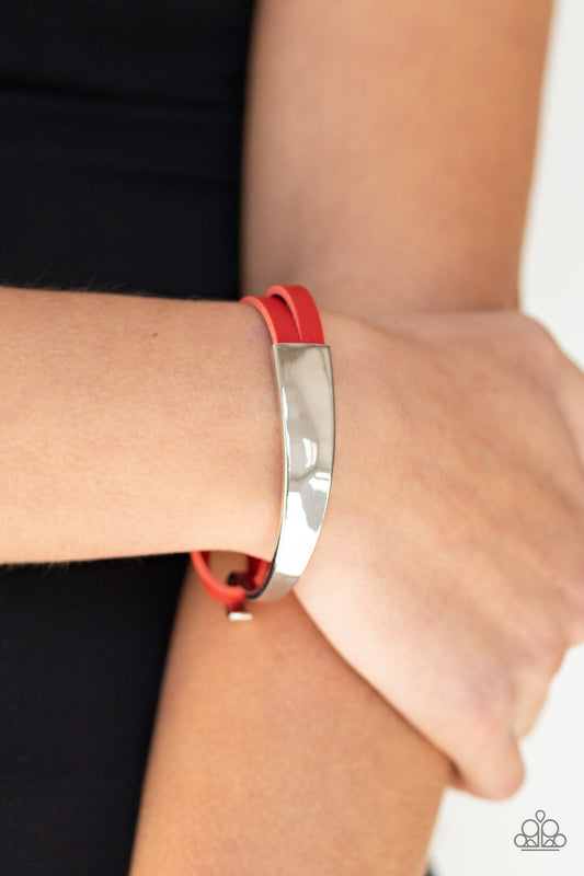 *A Notch Above the Rest* Red Bracelet by Paparazzi Accessories