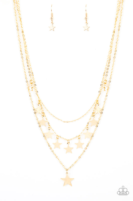 Americana Girl Gold Paparazzi Necklace