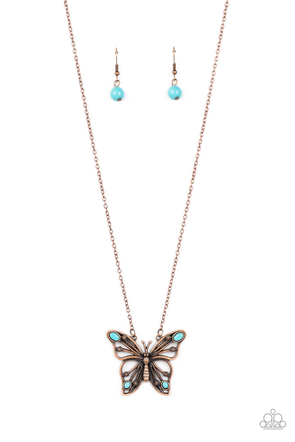 Badlands Butterfly Copper Necklace by Paparazzi Accessories