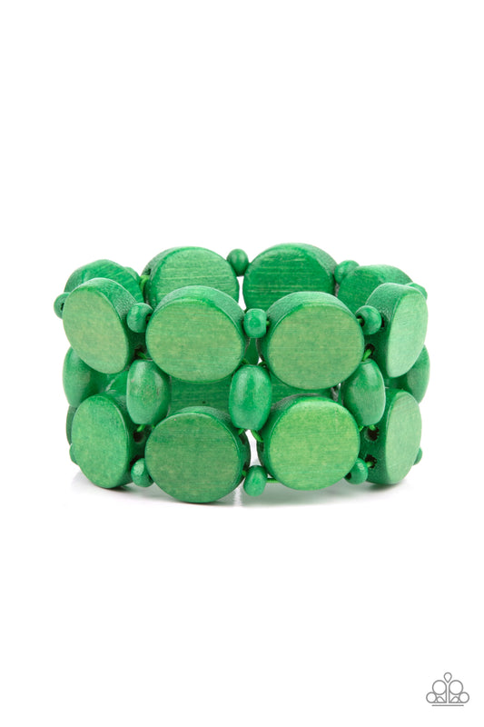 Beach Bravado Green Bracelet by Paparazzi Accessories