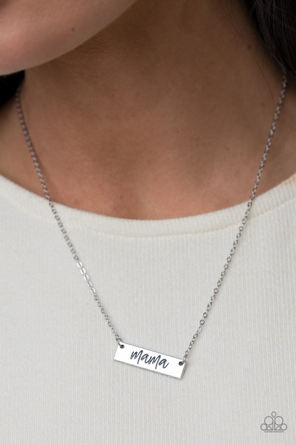 *Paparazzi Necklace* "Blessed Mama" Silver Necklace