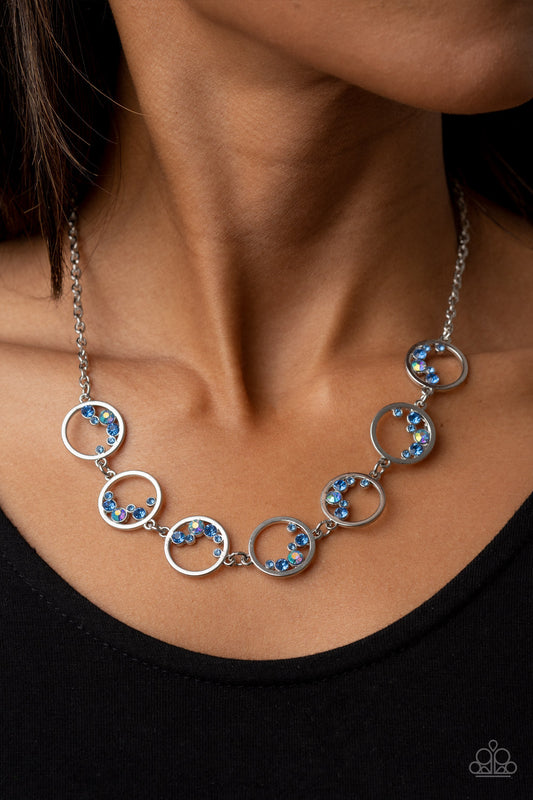 *Paparazzi Necklace* "Blissfully Bubbly" Blue Necklace