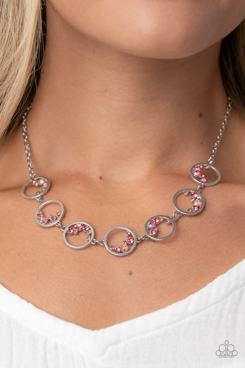 *Paparazzi Necklace* "Blissfully Bubbly" Pink Necklace