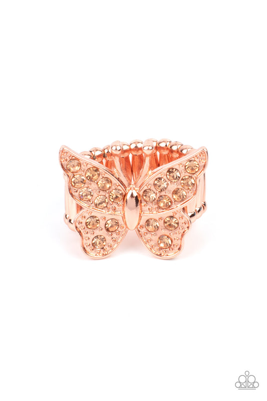 *Paparazzi Ring* " Bona Fide butterfly" Shiny Copper Ring