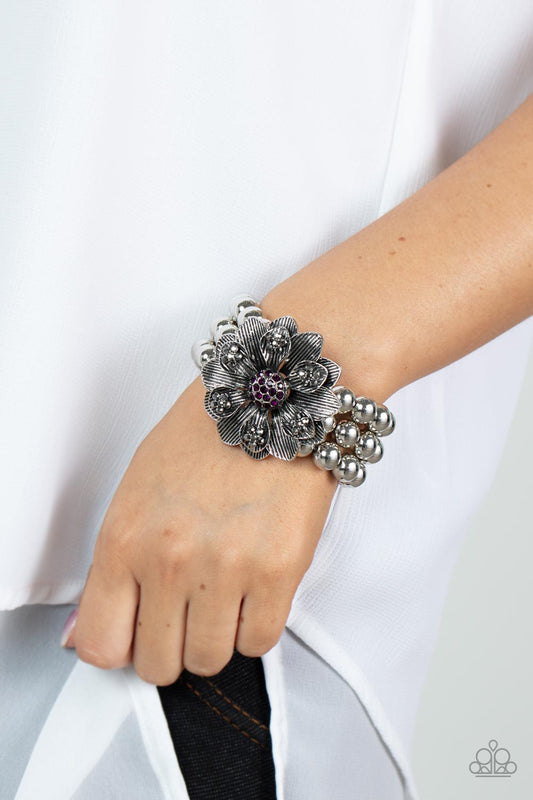 *Paparazzi Bracelet* "Botanical Bravado" Purple Bracelet