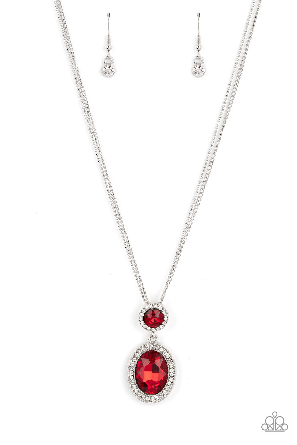 Castle Diamonds Red Necklace by Paparazzi Accessories