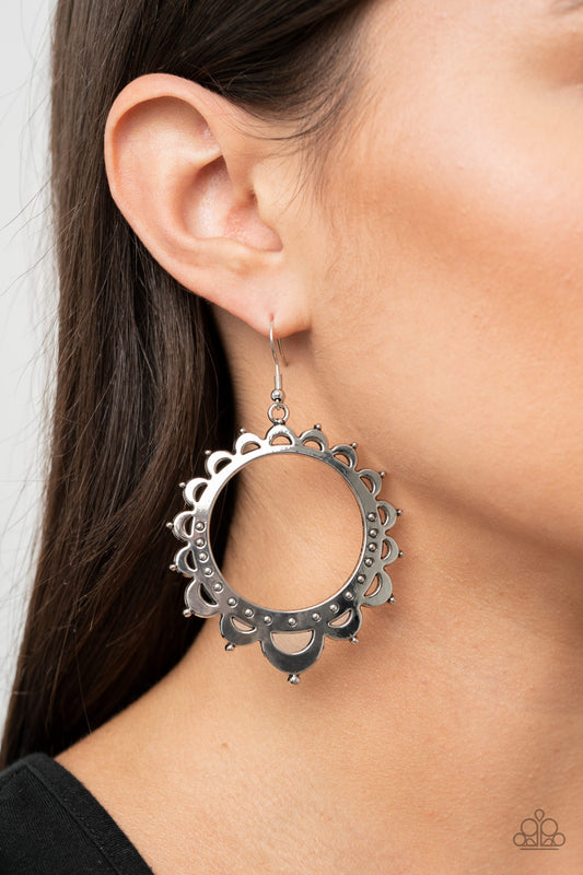 Casually Capricious Silver Earrings by Paparazzi Accessories