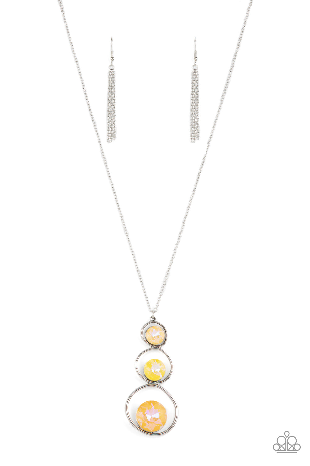 *Paparazzi Necklace* "Celestial Courtier" Iridescent Yellow Necklace