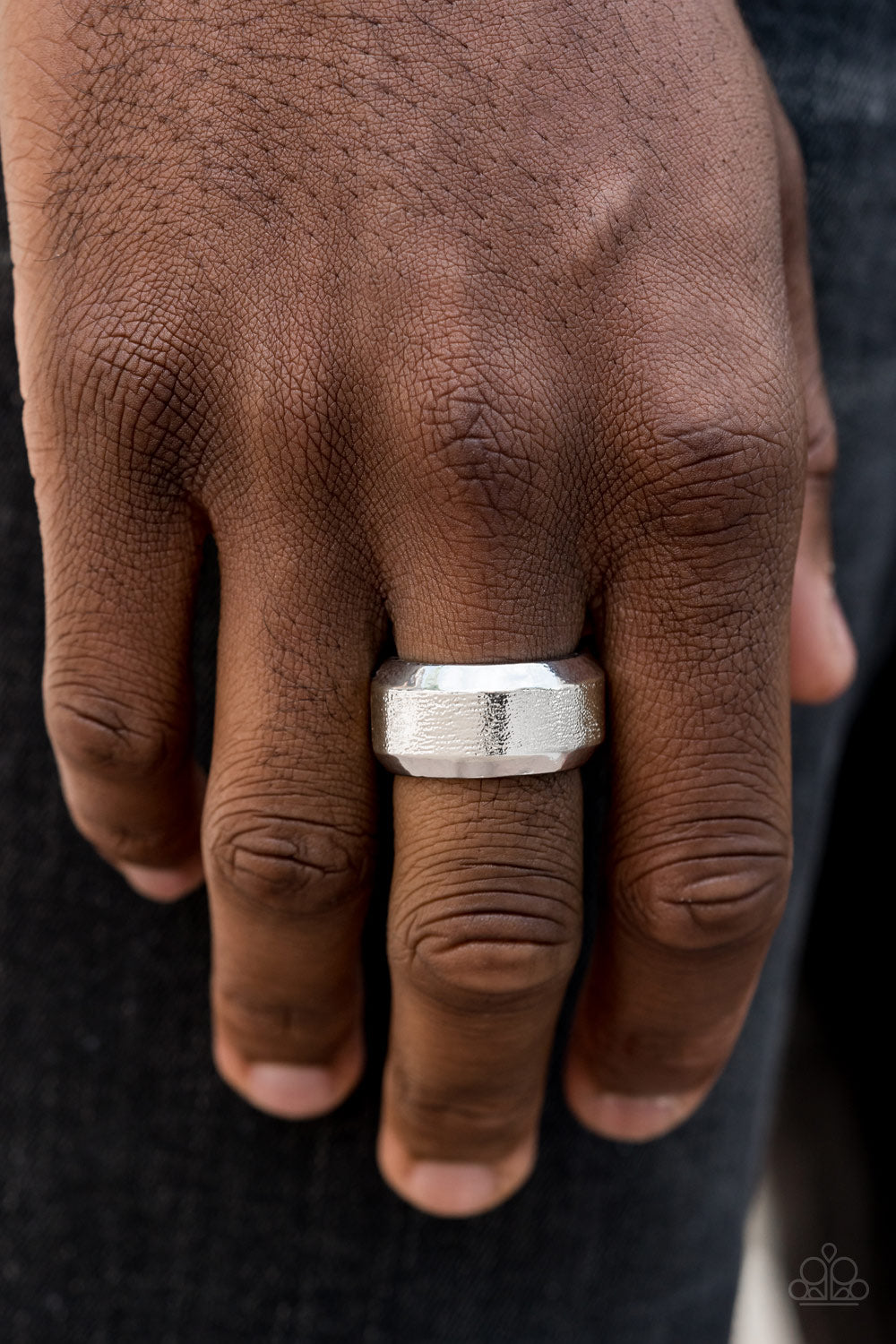 *Paparazzi Men's Ring* " Checkmate" Silver Ring