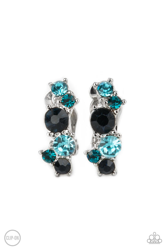 *Paparazzi Clip-On Earrings* "Cosmic Celebration:" Blue Clip-On Earrings