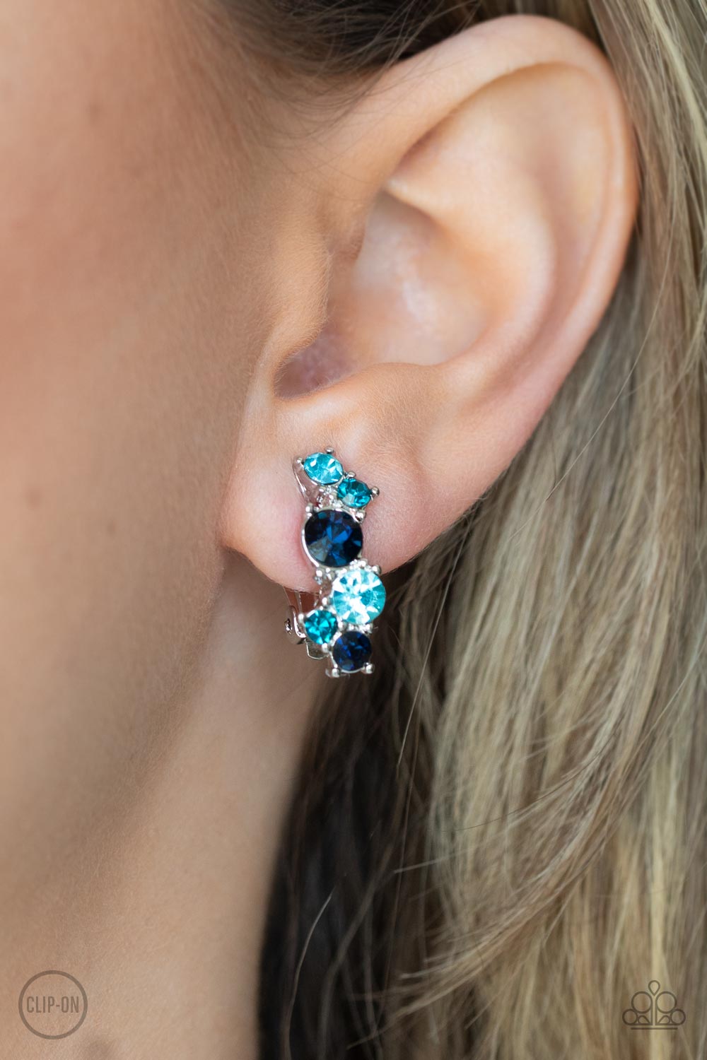 *Paparazzi Clip-On Earrings* "Cosmic Celebration:" Blue Clip-On Earrings