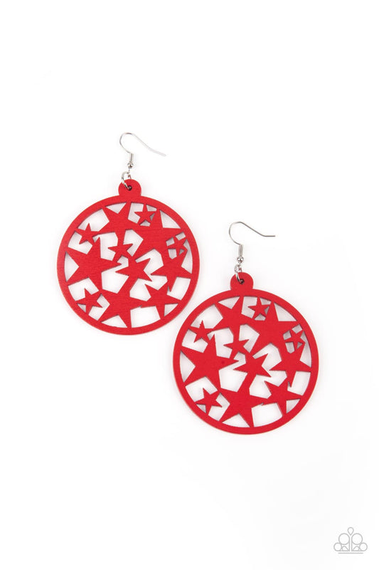 *Paparazzi Earrings*"Cosmic Paradise" Red Earring