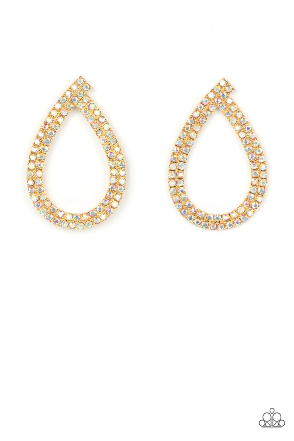 Diva Dust Gold Post Earrings by Paparazzi Accessories