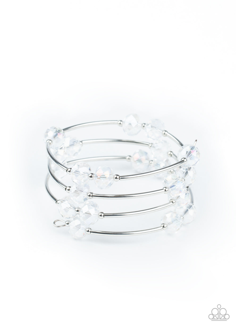 *Paparazzi Bracelet* "Dreamy Demure" White Bracelet