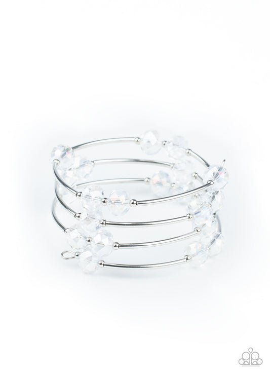 *Paparazzi Bracelet* "Dreamy Demure" White Bracelet