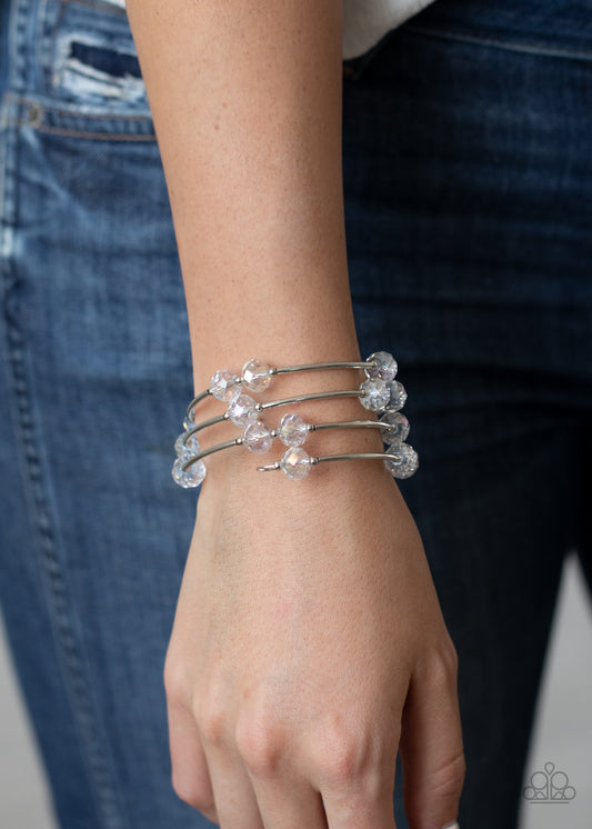 *Paparazzi Bracelet* "Dreamy Demure" White Bracelet