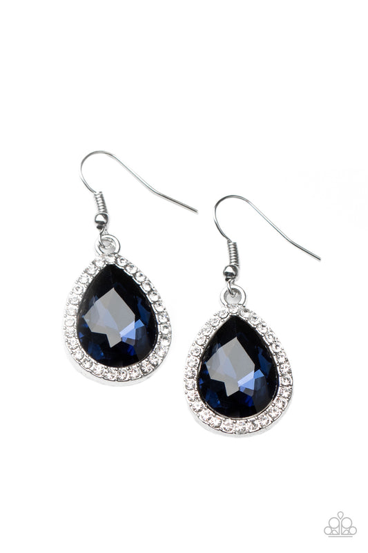 Paparazzi Accessories: Dripping With Drama Blue Earrings