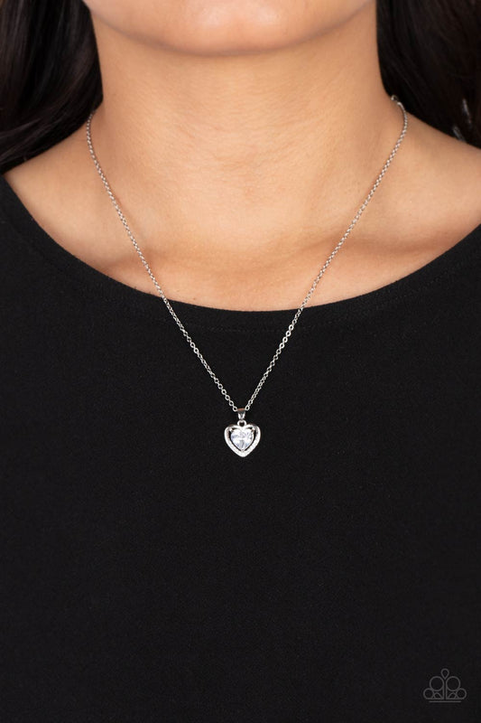 *Paparazzi Necklace* Effulgently Engaged White Heart