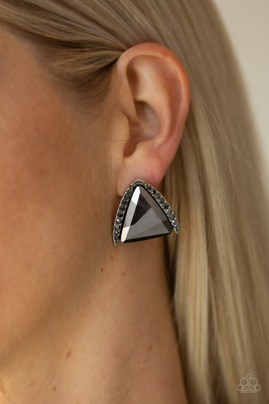 *Paparazzi Earrings* "Exalted Elegance"  Silver Post Earrings