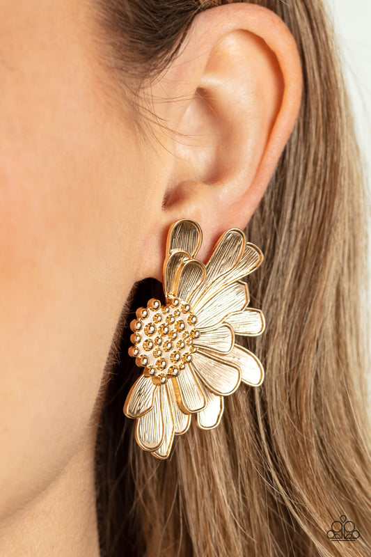 *Paparazzi Earrings* "Farmstead Meadow" Gold Post earrings