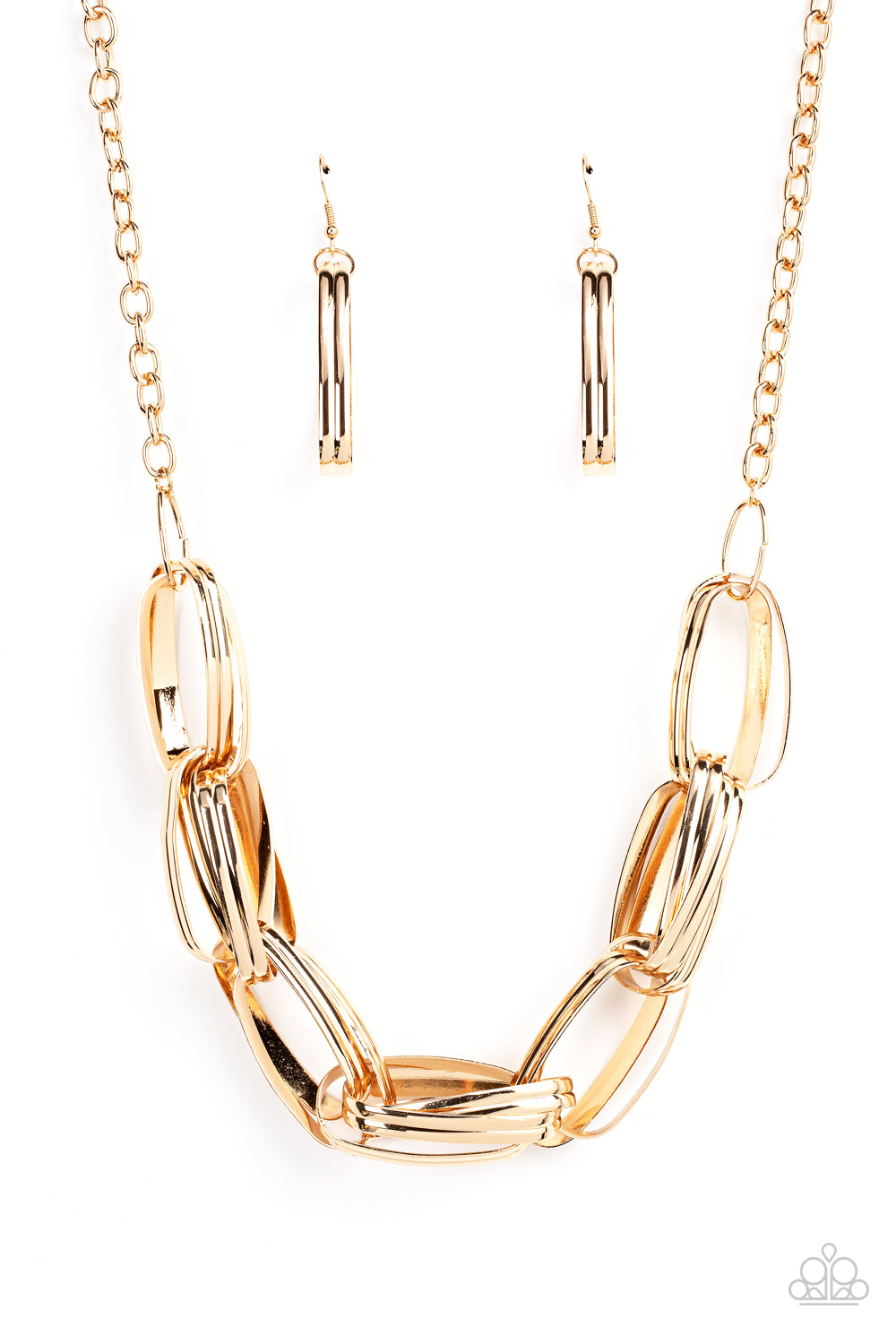 Fiercely Flexing Gold Necklaced by Paparazzi Accessories