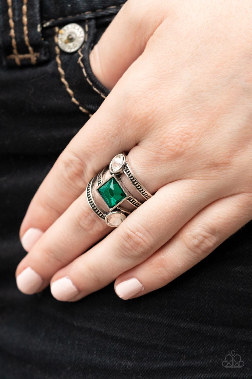 *Paparazzi Ring* " Galactic Governess" Green Ring