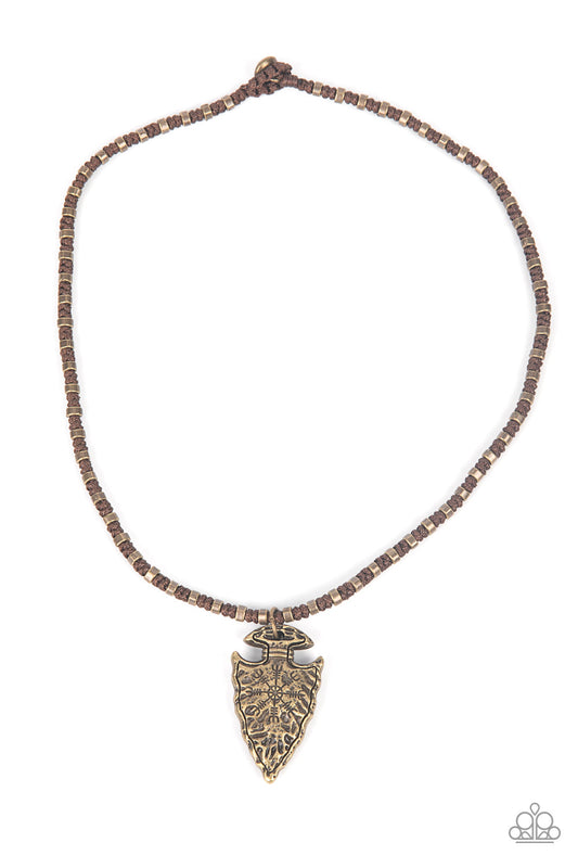 *Paparazzi Urban Necklace* "Get Your ARROWHEAD in the Game" Brass Urban Necklace