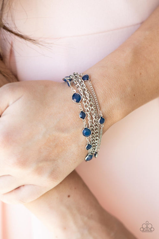 Paparazzi Accessories: Glossy Goddess Blue Bracelet