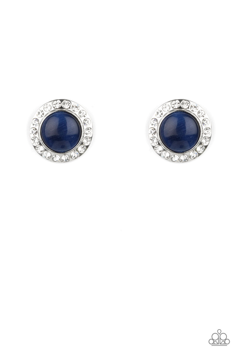 Glowing Dazzle Blue Post Earrings by Paparazzi Accessories