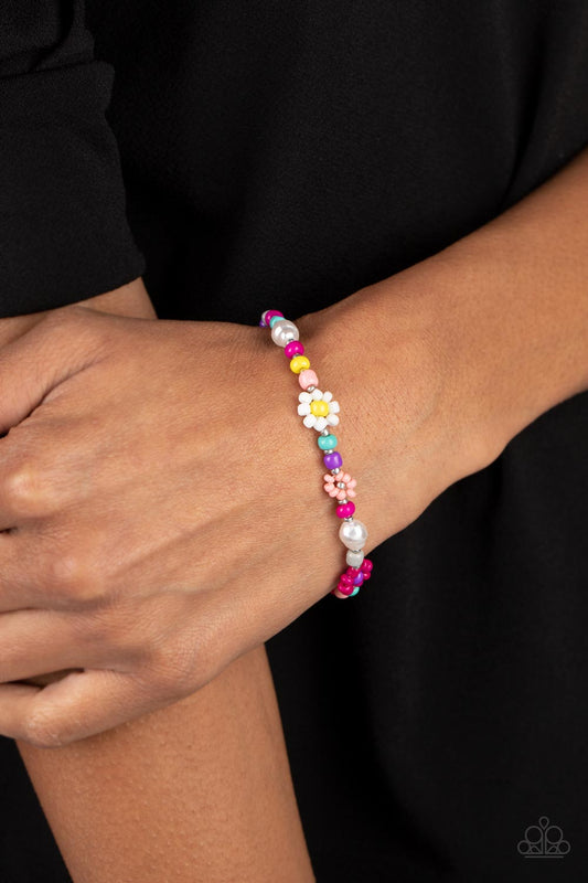 Groovy Gerberas Pink Seed Bead Bracelet by Paparazzi Accessories