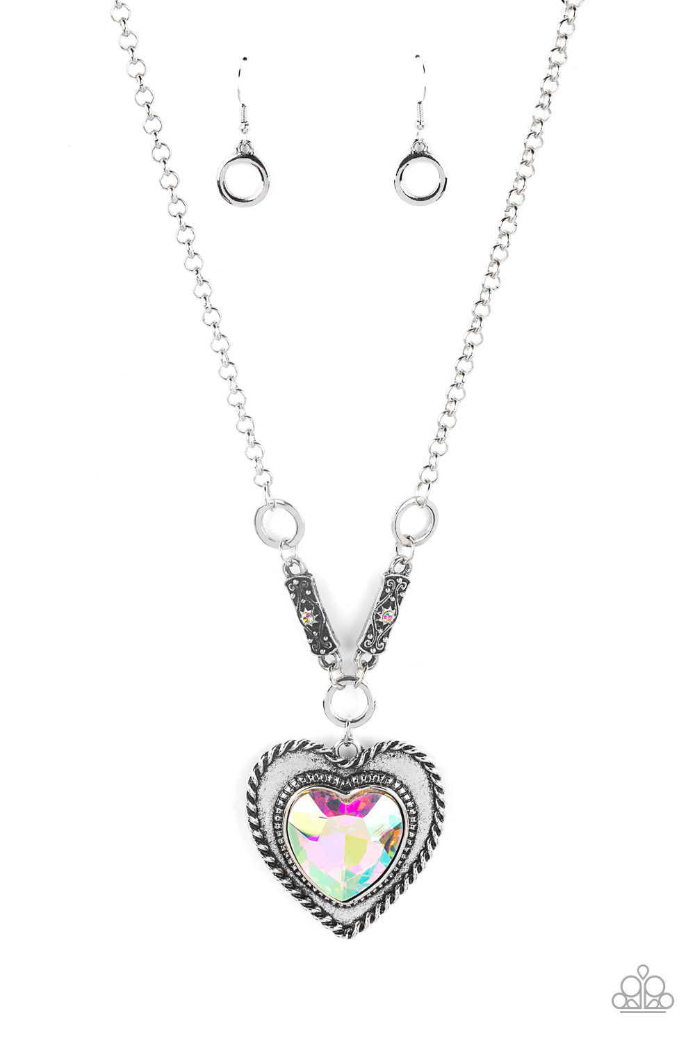 *Paparazzi Necklace* "Heart Full of Fabulous" Multi Necklace Life of the Party April 2022