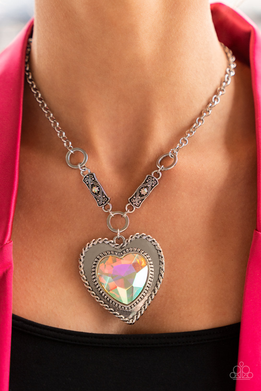 *Paparazzi Necklace* "Heart Full of Fabulous" Multi Necklace Life of the Party April 2022