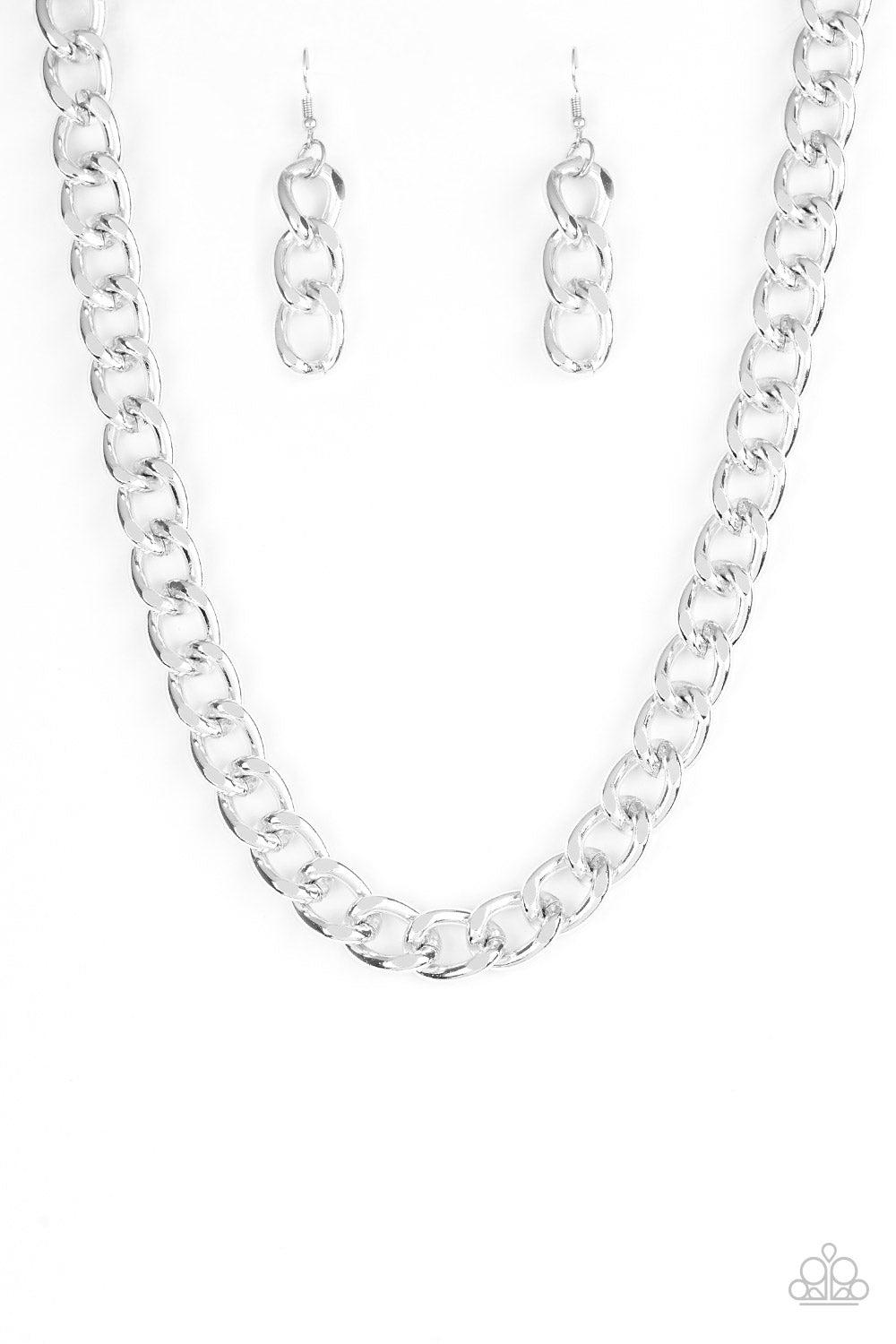 *Paparazzi Necklace* "Heavyweight Champion" Silver Chain Necklace