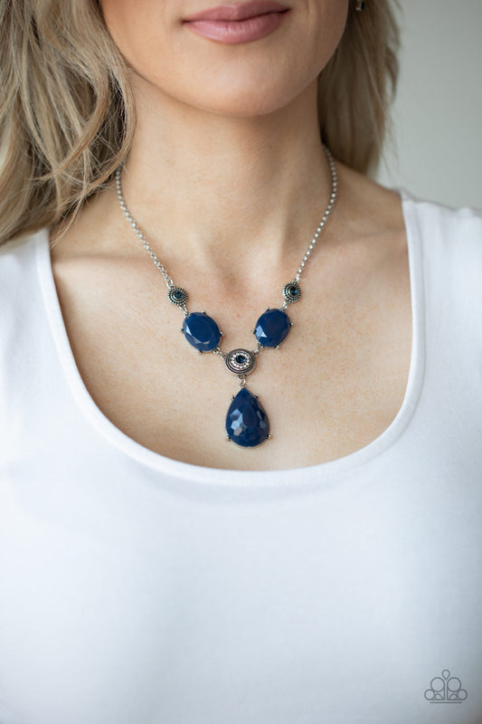 Heirloom Hideaway Blue Necklace by Paparazzi Accessories