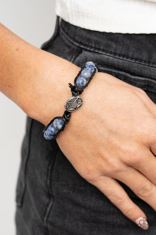 Paparazzi Accessories Bracelet: Homespun Stones- Blue Bracelet