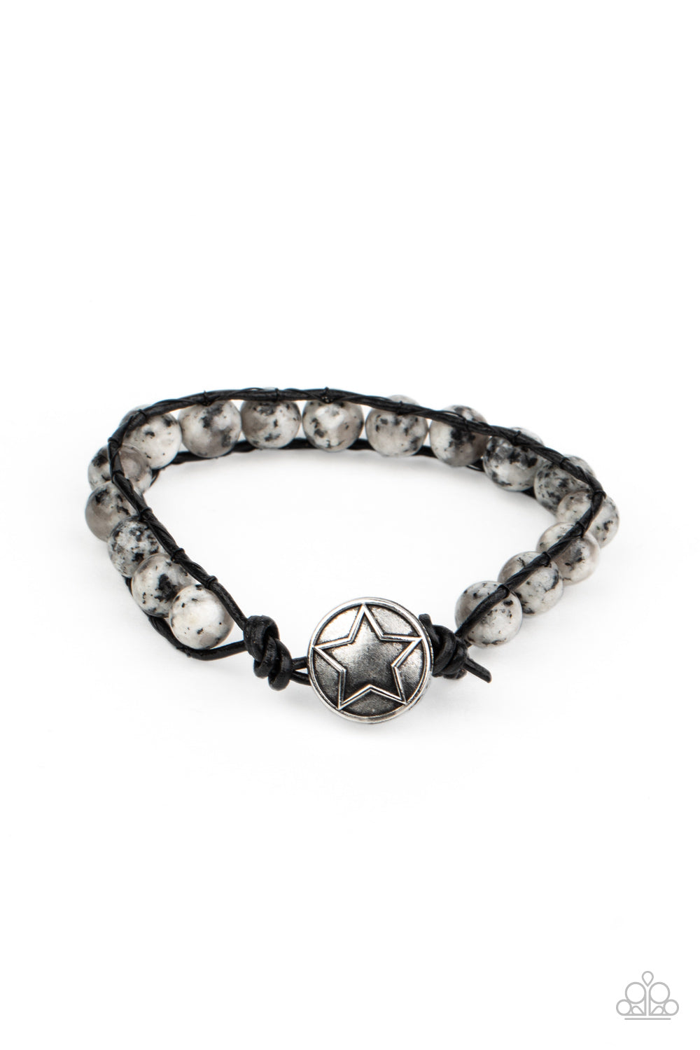 *Paparazzi Accessories Bracelet* "Homespun Stones" White Bracelet