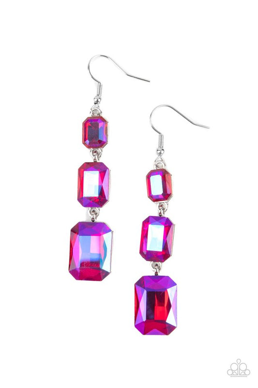 *Paparazzi Earrings* "Cosmic Red Carpet" Pink Earrings