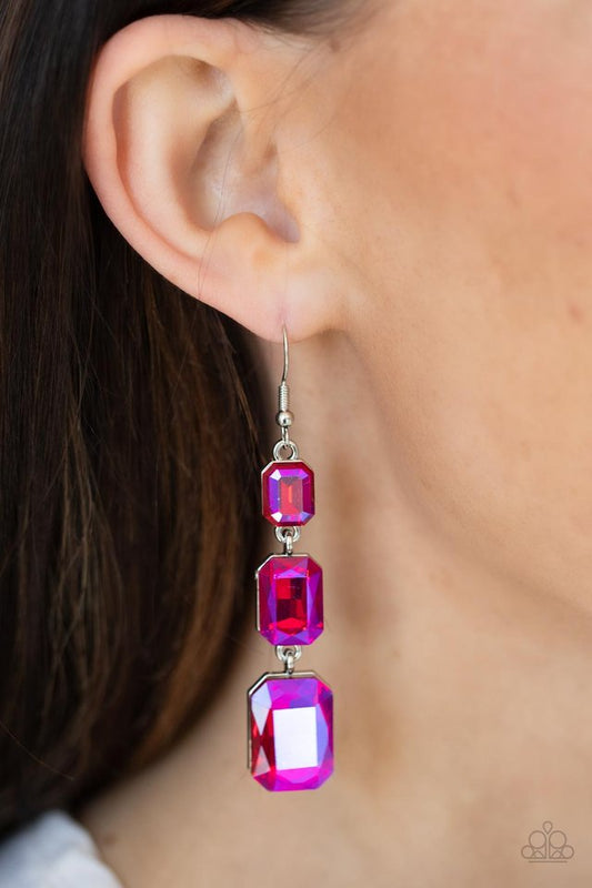 *Paparazzi Earrings* "Cosmic Red Carpet" Pink Earrings