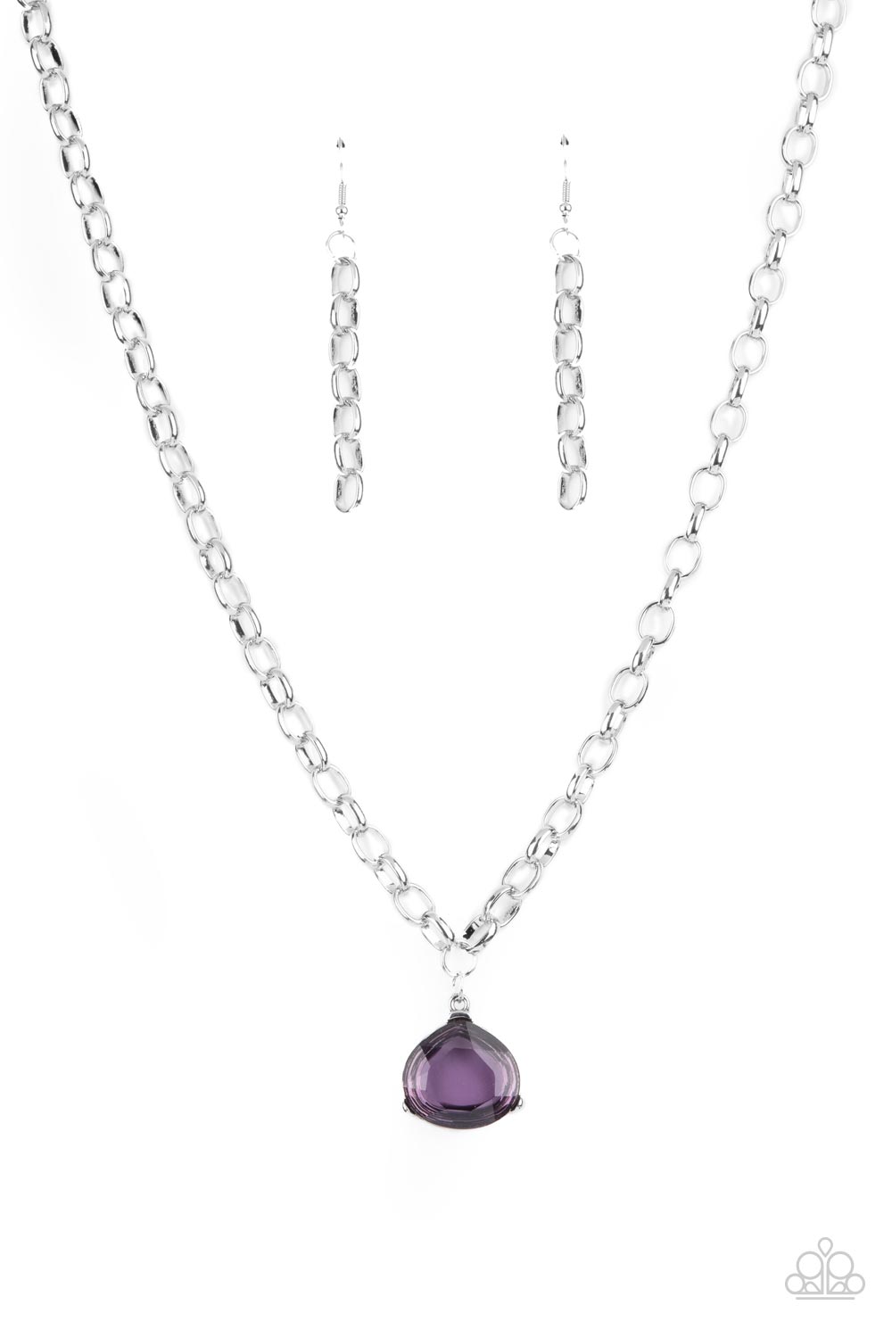 *Paparazzi Necklace* "Gallery Gem" Purple Necklace