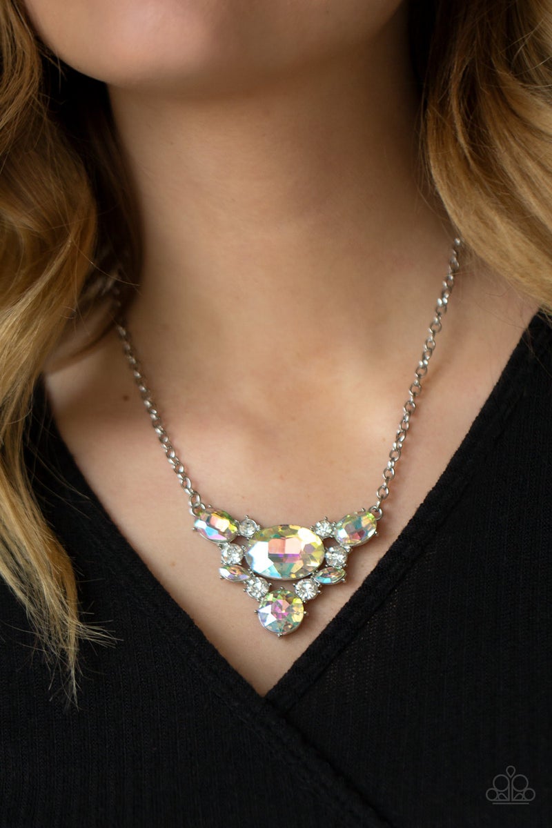 *Paparazzi Necklace* "Cosmic Coronation" Multi Iridescent UV Shimmer Necklace