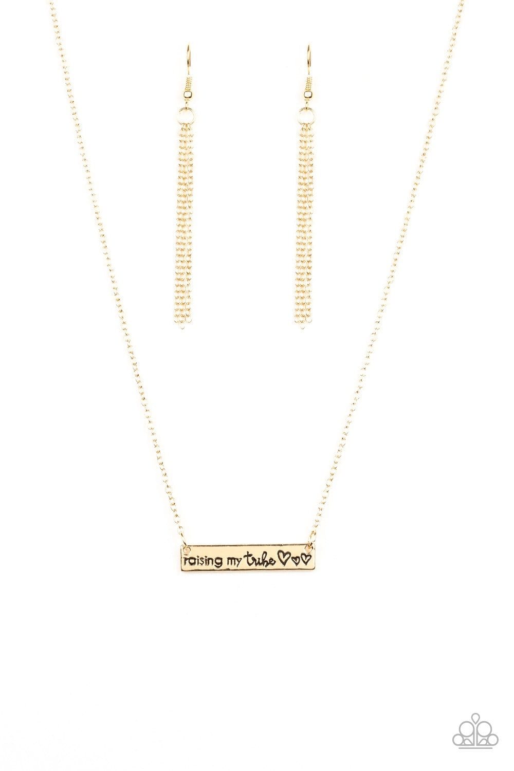 *Paparazzi Necklace* " Raising My Tribe" Gold Necklace