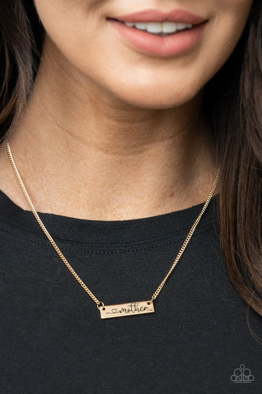 *Paparazzi Necklace* "Joy Of Motherhood" Gold Necklace