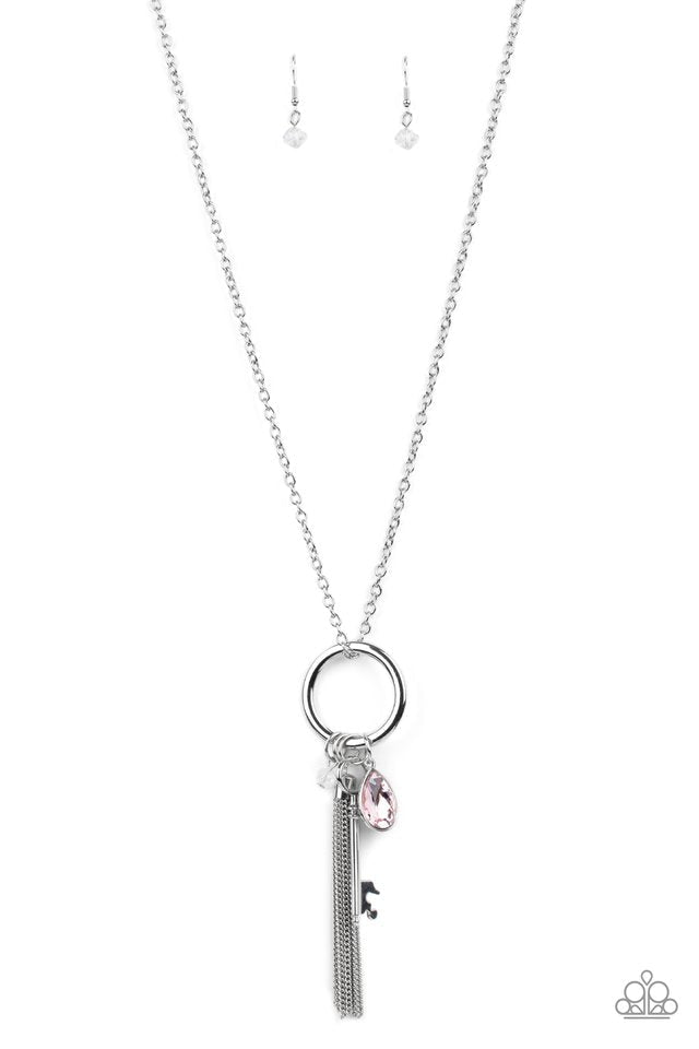 *Paparazzi Necklace* "Unlock Your Sparkle" Pink Necklace