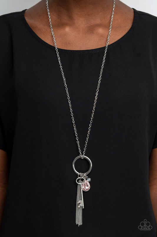 *Paparazzi Necklace* "Unlock Your Sparkle" Pink Necklace