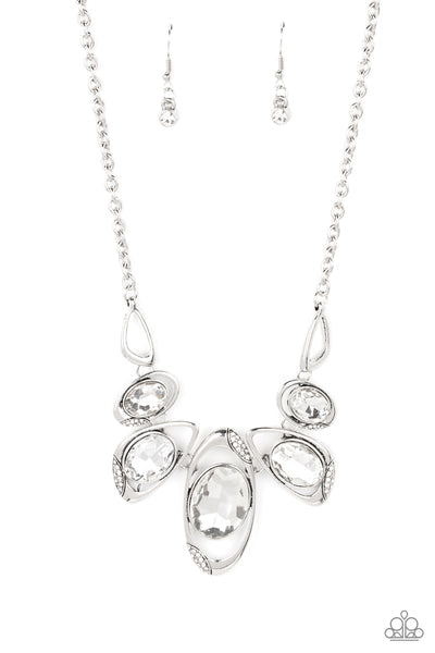 *Paparazzi Necklace* " Hypnotic Twinkle" Life of the Party April 2022 White Necklace