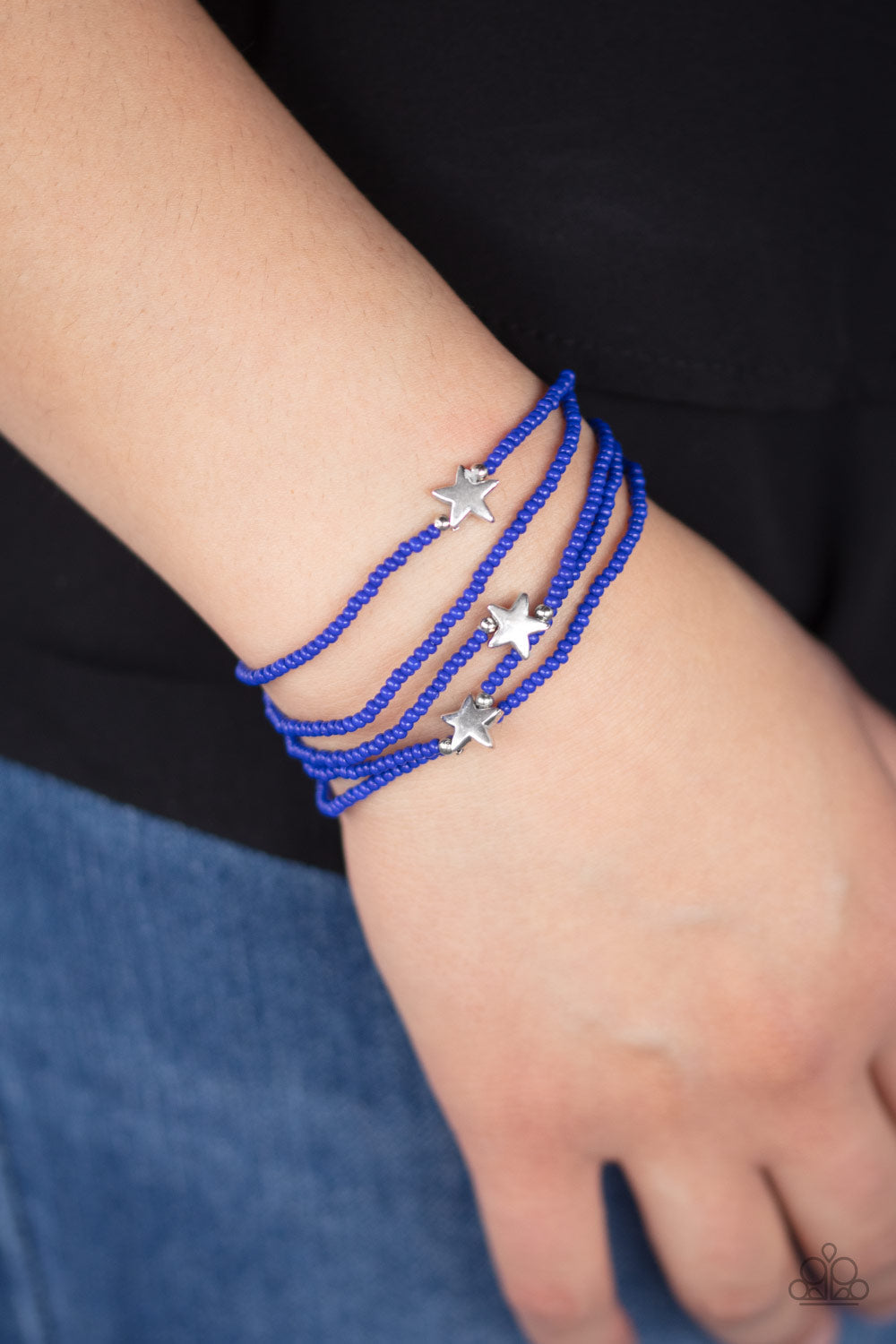 *Paparazzi Bracelet* Pretty Patriotic Blue Bracelet