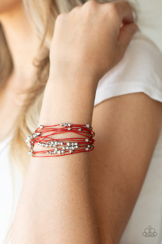 Star Studded Affair Red Paparazzi Bracelet