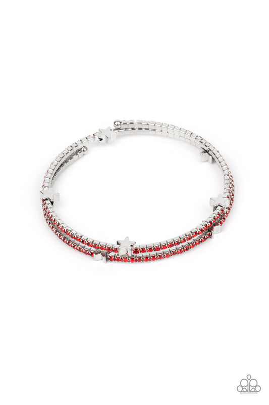 *Paparazzi Bracelet* " Let Freedom BLING" Red Bracelet