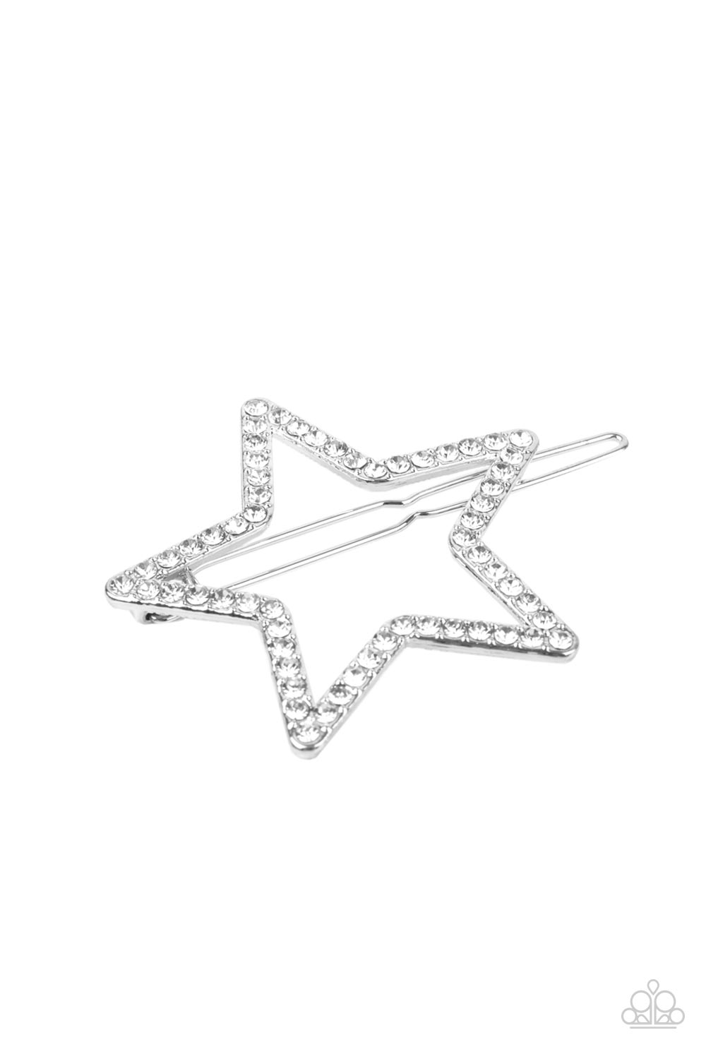 Stellar Standout White Paparazzi Accessories Hair Clip