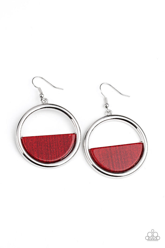 *Paparazzi Earrings* "Stuck in Retrograde" Red Earrings